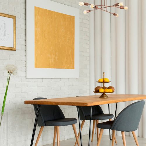 Opviq, 584TTM2105, Modern copper chandelier, 66 x 66 cm, height 27 cm | Metal housing, 6 x E27 Max 40W | Elegant design for home and office use, IP20 rated