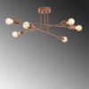 Modern Copper Chandelier, 66 x 66 cm, Height 27 cm | Metal Body, 6 x E27 Max 40W | Elegant Design for Home & Office, IP20 Rated