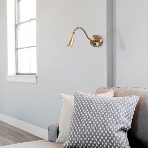 Vintage Copper Wall Lamp, Adjustable Height, 8 x 38 cm | Metal Body, IP20, 2700K 1W Socket | Modern Scandinavian Design for Elegant Home Decor