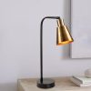 Modern Table Lamp, Black & Vintage, 28 x 17 cm, Height: 52 cm | Metal Body, 200 cm Cable, IP20 | Glam & Scandinavian Design for Home & Hotel