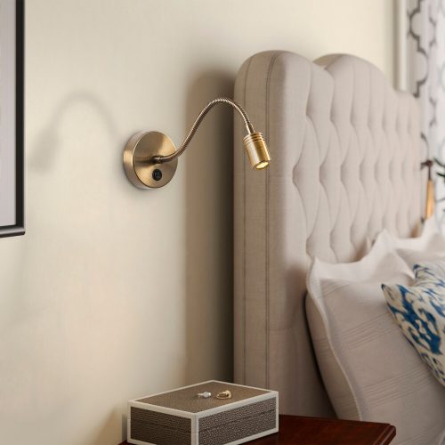 Vintage Copper Wall Lamp, Adjustable Height, 8 x 38 cm | Metal Body, IP20, 2700K 1W Socket | Modern Scandinavian Design for Elegant Home Decor