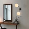 Modern Wall Lamp with Metal Body & Glass Cap, 15 x 41 cm, Height 51 cm | E27 Socket, IP20, Black & White | Perfect for Scandinavian & Hotel Decor