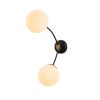 Modern Wall Lamp with Metal Body & Glass Cap, 15 x 41 cm, Height 51 cm | E27 Socket, IP20, Black & White | Perfect for Scandinavian & Hotel Decor
