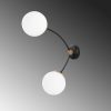 Modern Wall Lamp with Metal Body & Glass Cap, 15 x 41 cm, Height 51 cm | E27 Socket, IP20, Black & White | Perfect for Scandinavian & Hotel Decor