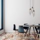 Modern Black Chandelier, 36 x 36 cm, Adjustable Height 130 cm | Metal Body, 3 x E27 Max 40W | Stylish Lighting for Home & Office Décor
