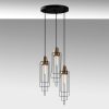 Modern Black Chandelier, 36 x 36 cm, Adjustable Height 130 cm | Metal Body, 3 x E27 Max 40W | Stylish Lighting for Home & Office Décor