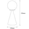 Scandinavian Style Table Lamp, White Metal Body, 43 cm Height, 19 x 19 cm Base, E27 Socket, 40W Max, 200 cm Cable | Elegant & Minimalist Design
