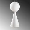 Scandinavian Style Table Lamp, White Metal Body, 43 cm Height, 19 x 19 cm Base, E27 Socket, 40W Max, 200 cm Cable | Elegant & Minimalist Design