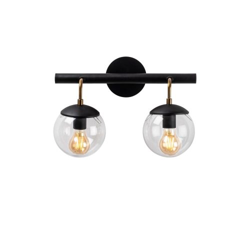 Opviq, 584TTM1948, Industrial wall lamp, Black metal housing, 41 x 20 cm, Height: 28 cm, 2 x E27 Max 40W, IP20 | Stylish and functional lighting for modern spaces