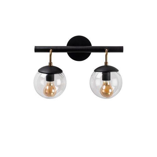 Opviq, 584TTM1948, Industrial wall lamp, Black metal housing, 41 x 20 cm, Height: 28 cm, 2 x E27 Max 40W, IP20 | Stylish and functional lighting for modern spaces