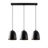 Modern Industrial Chandelier, Black Metal Body, 70 x 20 cm, Adjustable Height 125 cm, 3 x E27 Socket, Elegant Scandinavian Design for Home & Office