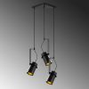 Industrial Black Chandelier, Metal Body, 40 x 40 cm, Height 126 cm, Adjustable, 3 x E27 Max 40W, IP20 | Perfect for Modern Home Decor & Lighting