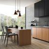 Modern Black Chandelier, 67 x 67 cm, Adjustable Height, Metal Body, 3 x E27 Max 40W, Elegant Scandinavian Design for Glamorous Spaces