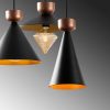 Modern Black Chandelier, 67 x 67 cm, Adjustable Height, Metal Body, 3 x E27 Max 40W, Elegant Scandinavian Design for Glamorous Spaces