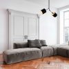 Modern Industrial Chandelier, Black Metal Body, 100 x 100 cm, Height: 107 cm, 2 x E27 Max 40W, Stylish Scandinavian Design for Home & Office