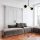 Opviq, 584TTM1438, Modern Industrial Chandelier, Black Metal Body, 100 x 100 cm, Height: 107 cm, 2 x E27 Max 40W, Stylish Scandinavian Design for Home & Office