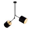 Modern Industrial Chandelier, Black Metal Body, 100 x 100 cm, Height: 107 cm, 2 x E27 Max 40W, Stylish Scandinavian Design for Home & Office