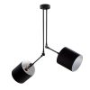 Modern Industrial Chandelier, Black Metal Body, 100 x 100 cm, Height: 107 cm, 2 x E27 Max 40W, Stylish Scandinavian Design for Home & Office