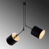 Modern Industrial Chandelier, Black Metal Body, 100 x 100 cm, Height: 107 cm, 2 x E27 Max 40W, Stylish Scandinavian Design for Home & Office