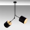 Modern Industrial Chandelier, Black Metal Body, 100 x 100 cm, Height: 107 cm, 2 x E27 Max 40W, Stylish Scandinavian Design for Home & Office