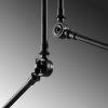 Modern Industrial Chandelier, Black Metal Body, 100 x 100 cm, Height: 107 cm, 2 x E27 Max 40W, Stylish Scandinavian Design for Home & Office