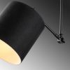 Modern Industrial Chandelier, Black Metal Body, 100 x 100 cm, Height: 107 cm, 2 x E27 Max 40W, Stylish Scandinavian Design for Home & Office