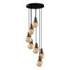 Elegant Vintage Chandelier, Metal Body, 50 x 50 cm, Adjustable Height 24-104 cm, 7 x E27 Max 40W, IP20 | Glamorous Lighting for Modern Spaces