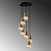 Elegant Vintage Chandelier, Metal Body, 50 x 50 cm, Adjustable Height 24-104 cm, 7 x E27 Max 40W, IP20 | Glamorous Lighting for Modern Spaces
