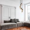 Industrial Chandelier, Black Metal Body, 50 x 50 cm, Adjustable Height 24-104 cm, 7 x E27 Max 40W, IP20 | Modern Plain Design for Home & Office