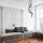 Industrial Chandelier, Black Metal Body, 50 x 50 cm, Adjustable Height 24-104 cm, 7 x E27 Max 40W, IP20 | Modern Plain Design for Home & Office