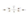 Modern White Chandelier, 78 x 78 cm, Metal Body, 19 cm Height, 8 x E27 Max 40W | Elegant Design for Home & Office, IP20 Rated