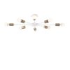 Modern White Chandelier, 78 x 78 cm, Metal Body, 19 cm Height, 8 x E27 Max 40W | Elegant Design for Home & Office, IP20 Rated
