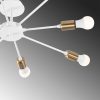 Modern White Chandelier, 78 x 78 cm, Metal Body, 19 cm Height, 8 x E27 Max 40W | Elegant Design for Home & Office, IP20 Rated