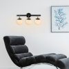 Modern Wall Lamp, Iron Body with Glass Cap, 61 x 28 cm | Height: 20 cm, IP20 | Stylish Black & White Design for Hotel & Scandinavian Decor
