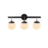 Modern Wall Lamp, Iron Body with Glass Cap, 61 x 28 cm | Height: 20 cm, IP20 | Stylish Black & White Design for Hotel & Scandinavian Decor