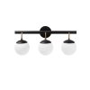 Modern Wall Lamp, Iron Body with Glass Cap, 61 x 28 cm | Height: 20 cm, IP20 | Stylish Black & White Design for Hotel & Scandinavian Decor