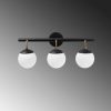 Modern Wall Lamp, Iron Body with Glass Cap, 61 x 28 cm | Height: 20 cm, IP20 | Stylish Black & White Design for Hotel & Scandinavian Decor