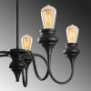Elegant Black Chandelier, 60 x 60 cm, Metal Body, 5 x E27 Max 40W | Baroque & Industrial Design | Perfect for Traditional & Southwestern Decor