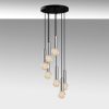 Elegant Scandinavian Chandelier, Silver Metal Body, 40 x 40 cm, Height 136 cm, Adjustable, 7 x E27 Max 40W, Perfect for Modern Interiors