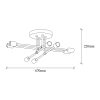 Elegant Vintage Copper Chandelier, 67 x 67 cm, 22 cm Height | Metal Body, 8 x E27 Max 40W | Modern Design for Stylish Home Décor, IP20 Rated