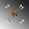 Elegant Vintage Copper Chandelier, 67 x 67 cm, 22 cm Height | Metal Body, 8 x E27 Max 40W | Modern Design for Stylish Home Décor, IP20 Rated