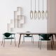 Modern Chandelier with Metal Body, Black & Gold, 132 cm Height | Adjustable, 5 x E27 Sockets, IP20 | Perfect for Glam & Scandinavian Decor