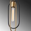 Modern Chandelier with Metal Body, Black & Gold, 132 cm Height | Adjustable, 5 x E27 Sockets, IP20 | Perfect for Glam & Scandinavian Decor
