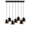Opviq, 584TTM1367, Modern Industrial Chandelier, Black Metal Body, 85 x 35 cm, Height 113 cm, Adjustable, 7 x E27 Max 40W, Stylish Lighting for Home & Office