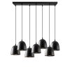 Opviq, 584TTM1367, Modern Industrial Chandelier, Black Metal Body, 85 x 35 cm, Height 113 cm, Adjustable, 7 x E27 Max 40W, Stylish Lighting for Home & Office