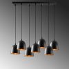 Opviq, 584TTM1367, Modern Industrial Chandelier, Black Metal Body, 85 x 35 cm, Height 113 cm, Adjustable, 7 x E27 Max 40W, Stylish Lighting for Home & Office
