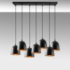 Opviq, 584TTM1367, Modern Industrial Chandelier, Black Metal Body, 85 x 35 cm, Height 113 cm, Adjustable, 7 x E27 Max 40W, Stylish Lighting for Home & Office