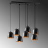 Opviq, 584TTM1367, Modern Industrial Chandelier, Black Metal Body, 85 x 35 cm, Height 113 cm, Adjustable, 7 x E27 Max 40W, Stylish Lighting for Home & Office