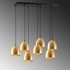 Elegant Gold Chandelier, 85 x 35 cm, Height 113 cm | Adjustable, 7 x E27 Max 40W | Modern Glam Scandinavian Design for Stylish Interiors
