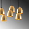 Elegant Gold Chandelier, 85 x 35 cm, Height 113 cm | Adjustable, 7 x E27 Max 40W | Modern Glam Scandinavian Design for Stylish Interiors